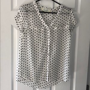 Sheer short sleeve blouse by Criss Cross